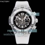 HBF Swiss Clone Hublot Sapphire Big Bang Unico Chronograph Baguette Watch 